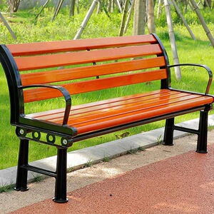 户外公园椅凳园林塑木长条座椅庭院家具坐具小区校园长椅新农村椅