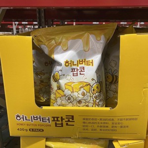 MM会员代购蜂蜜黄油味爆米花420g韩国进口奶香扑鼻精选黄金玉米豆