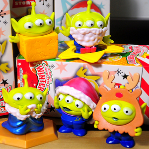 圣诞节三眼仔玩偶摆件冬日party三眼怪大眼仔盒装5款模型礼物玩具