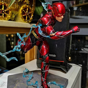 dc电影正义联盟 flash奔跑闪电侠手办模型静态摆件电镀色盒装礼物