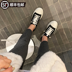 mona阿希哥同款厚底小白鞋女2021新款松糕大头鞋真皮休闲饼干板鞋