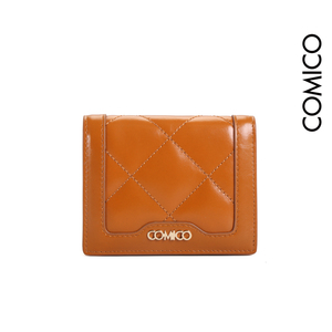 COMICO/高美高女士短款零钱包小众设计迷你新款牛皮钱夹卡包钱包