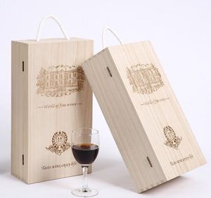 紅酒盒木盒雙支裝紅酒箱葡萄酒木箱紅酒禮盒包裝盒實木質木盒定制