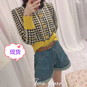 ALU早春私服ootd 專櫃2w+誰穿誰瘦進口水洗高腰顯瘦長腿牛仔短褲