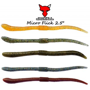 jackall袖珍面条虫micro flick2.5寸路亚软饵黑坑倒钓太阳鱼精细
