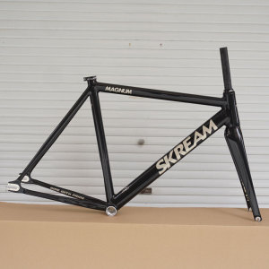 skream magnum 死飞车架 固齿自行车 竞速破风全碳前叉 场地新款
