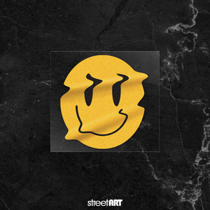 趣味扭曲故障笑脸贴微笑表情包汽车反光贴纸装饰油箱盖创意车贴