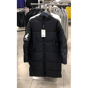 现货清仓 hm专柜正品hm女装冬新kangol联名限量长款袋鼠棉服外套