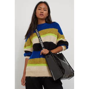 现货清仓 h&m专柜正品hm女装联名款袋鼠宽松圆领套衫毛衣0911696