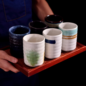 日系大茶杯大容量老式日本怀旧茶杯陶瓷单个复古茶杯宫廷日式水杯