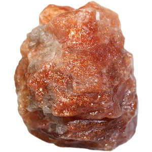 金太阳原石天然水晶石深橘色金沙猫眼日长石原矿