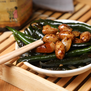 咸菜酱花生米即食腌辣椒超辣朝天椒下饭菜山东农家纯手工腌制酱菜