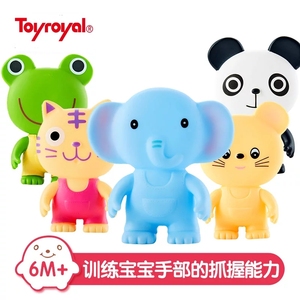 Toyroyal日本皇室玩具捏捏叫玩具婴儿软胶发声宝宝一捏响早教洗澡