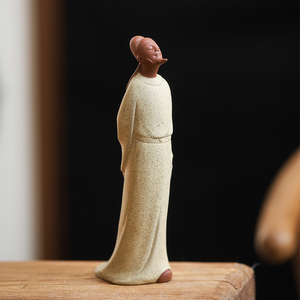 沙盘微景观造景鱼缸李白古代人物摆件禅意陶瓷假山盆景园艺装饰品