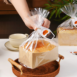 金枕蛋糕纸托包装盒耐高温吐司袋子一次性纸盒袋烘焙面包盒子模具