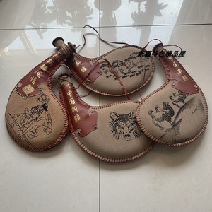 新疆民族特色旅游纪念工艺品皮水袋酒囊装饰品酒店壁挂皮囊挂件