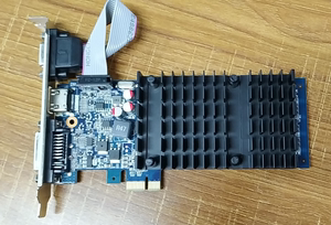 gt210 pcie x1 短插槽 兼容x4 x8 x16 linux服务器 工控半高显卡