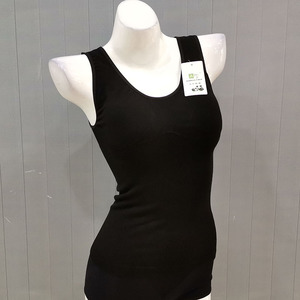 天竹联盟4338青年女保暖背心竹纤维加厚毛圈女士贴身打底内衣春季