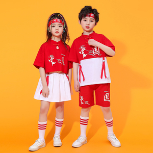 六一儿童演出服少年中国美舞蹈服装幼儿园男童爱国朗诵合唱表演服