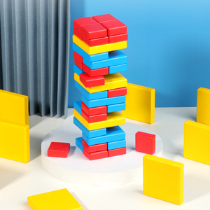 01天航正品店淘宝新品hape动物农场叠叠高叠叠乐积木抽抽乐木制儿童