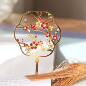 91julia176淘宝竹子梅花书签中国风不锈钢【听竹】古风剪纸风窗形