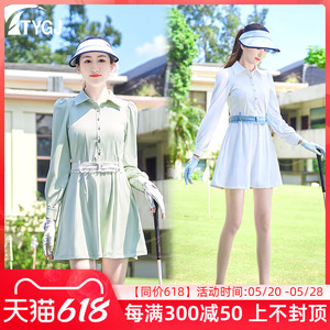 高尔夫服装女士连衣裙 修身运动防走光短裤裙子 golf韩版夏季女装