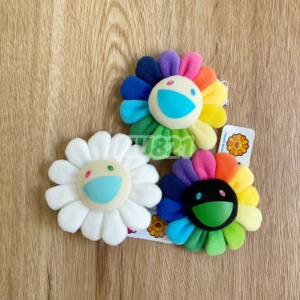 mu821现货村上隆经典小花太阳花别针胸针挂件可爱毛绒8cm潮流配件