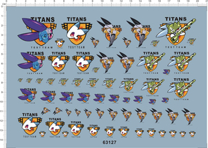 高达模型 泰坦斯/海兹尔.兔子团(通用标志).专用水贴【63127】