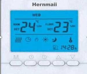 德国赫曼尼温控器温控面板可编程地暖 地热安装 独立控制 正品
