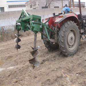 双钻头挖坑种植机 四轮拖拉机植树种树打坑机 树木移栽大型挖坑机