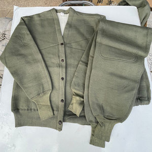 87式绒衣裤老式卫生衣裤对襟保暖衣军迷服中老年卫衣长袖套装