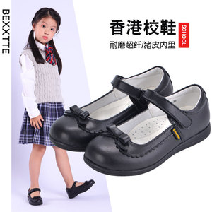 新款女童皮鞋黑色四季公主单鞋中大童校园上学礼仪小童表演儿童鞋
