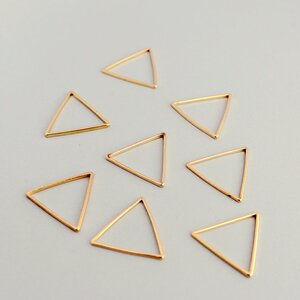 14k包金保色三角形闭口圈链接18mm饰品配件diy手链项链耳饰链