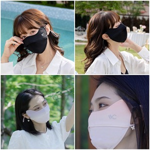 韩国VVC防晒胭脂口罩面罩全脸罩防紫外线透气3d护眼立体夏季冰丝