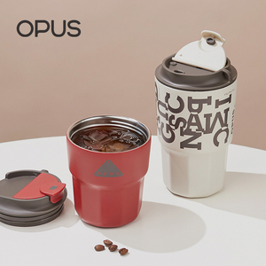 OPUS保温杯咖啡随行杯316L不锈钢户外便携咖啡杯大容量营地水杯