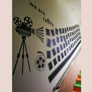 文化传媒公司背景墙装饰贴画 创意胶片放映机墙贴0人付款29