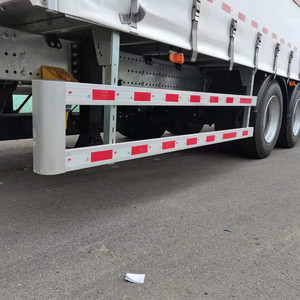 半挂车侧防护栏铝合金防护网货车后保险杠油罐车可调节吊架可定做