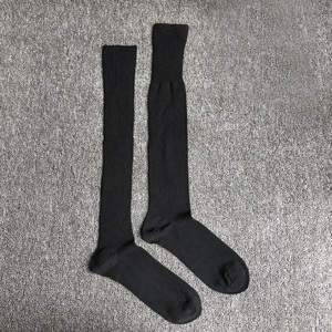 男袜长筒袜子纯棉过膝正装黑色商务皮鞋袜秋冬高端男棉袜高袜筒