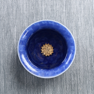 镶银窑变天目釉结晶银鱼建盏主人茶碗陶瓷功夫茶具品茗杯茶盏银杯