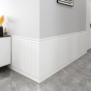 自粘墙纸3d立体墙贴饭店墙围子墙裙护墙板装饰防水防潮墙围贴纸