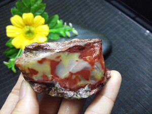 153克贺州荔枝冻玉石宝石奇石原石挂件料料石