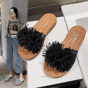 新款拖鞋女2023夏季韩版时尚花朵软底孕妇凉拖鞋外穿平底一字拖鞋