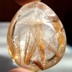 金发晶吊坠 男女款 一物一图 正品天然金发晶连连发水晶原石挂坠