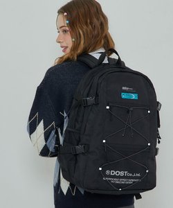 韩国代购DOST五折清仓3M夜光点拼接系带能装男女帆布电脑书双肩包
