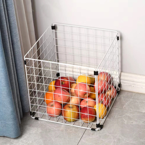 厨房蔬菜水果收纳筐铁网镂空通风透气金属篮子零食苹果桔子置物架