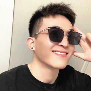 男款驾车太阳镜情侣墨镜一对日式男士爸爸大脸大圆脸适合的眼镜夏