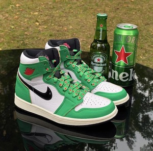 air jordan 1 aj1 幸运绿 白绿凯尔特人 喜力篮球鞋 db4612-300