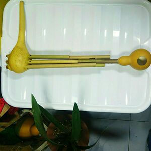 葫芦笙 云南宁蒗摩梭族 一尺五铜片六管芦笙 升f调63调非遗葫芦丝