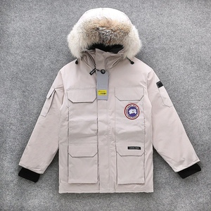 男女款-远征款-标志刺绣logo-狼毛领-中长厚重款羽绒服派克大衣