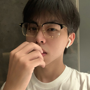 金丝边眼镜框斯文败类男